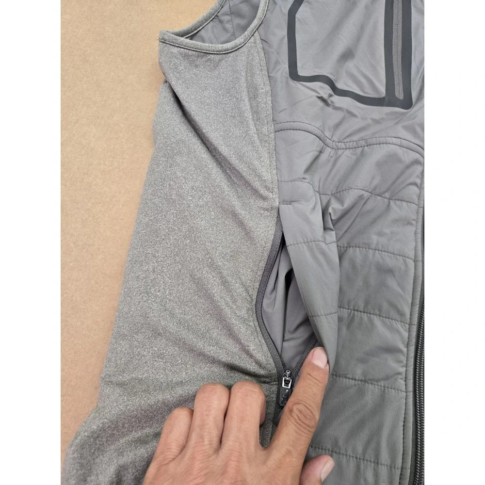 Johnnie O‎ Men's Duffy Puffy Vest Size M Meteor Gray MUCH Logo